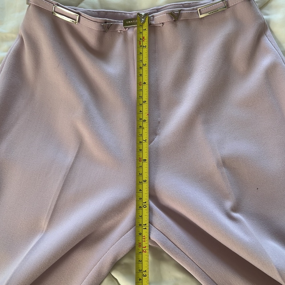 Vintage ‘90s Vertigo made in France classic lilac trouser with logo belt S / 26 - Picture 11 of 17